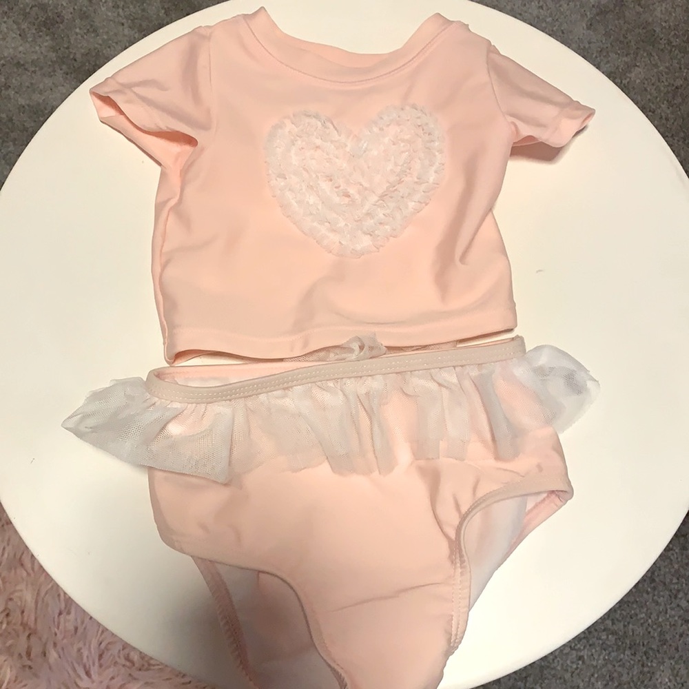 Adorable 2 piece pink swimsuit!